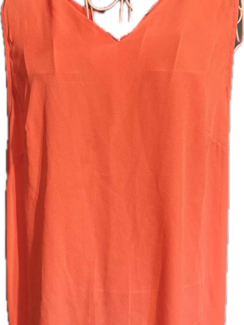 Violet & Claire Coral V-Neck Sleeveless Top